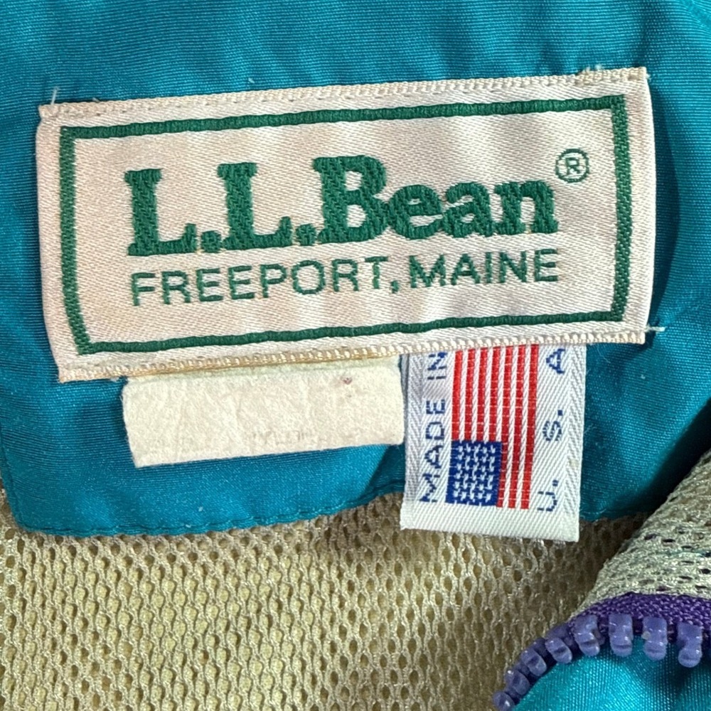 Vintage LL Bean Mountain Parka Jacket Mens XL Purple Teal 90s Made in USA - Picture 7 of 15